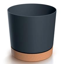 DPOD200 KVETINÁČ TUBO PM ANTRACIT 19,9XV19,6CM - Okrúhly s miskou | FLORASYSTEM