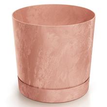 DPOP180E KVETINÁČ TUBO P BETON TERAKOTA 17,8Xv17,5CM 3,2L - Okrúhly s miskou | FLORASYSTEM