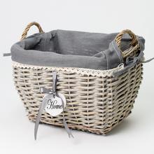 AKCIA! 338FL/S PRÚTENÝ KOŠÍK ŠEDÝ S:28x20x24cm  - Koše, košíky s plátnem | FLORASYSTEM