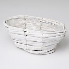 AKCIA! OBAL OVAL PRÚTIE BIELY 25x13x9CM - Proutené obaly | FLORASYSTEM