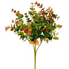 ZELEŇ EUCALYPTUS MIX 3FA 32cm - Zápich oranž / červený | FLORASYSTEM