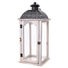 409FL/S LAMPÁŠ DREVO NATUR L 24,5x24,5x58,5CM - lampáše drevo/kov | FLORASYSTEM