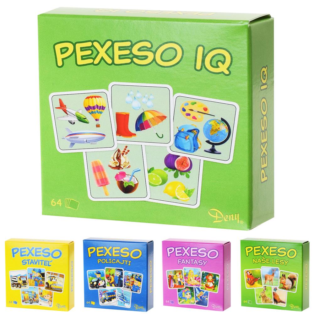 Krabička PEXESO mix s kartami na hraní.