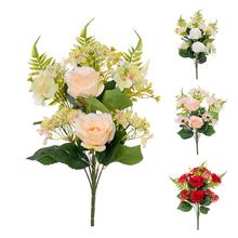 KYTICA RUŽA+PAPRAĎ 4F x7 50cm - Růže kytice | FLORASYSTEM