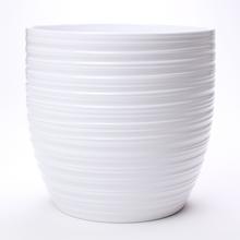 OBAL BERGAMO WHITE GLZ 24CM - Obal bílý | FLORASYSTEM