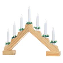 VIANOČNÝ SVIETNIK HNEDÝ LED S ČASOVAČOM 40*5*33cm - Dekorační | FLORASYSTEM