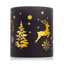 VIAN. SVIETNIK KRAJINKA ČIERNY LED SKLO 9x10CM - Svietniky vianočné | FLORASYSTEM