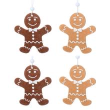 PERNÍKOVÝ CHLAPČEK TEXTIL HNEDÝ S/4 12*1.5*16cm - FLORASYSTEM