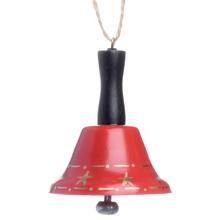 ZVONČEK ŽELEZNÝ ČERVENÝ S RÚČKOU 6.5*6.5*8.5cm - FLORASYSTEM