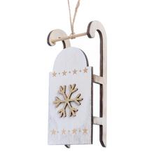 ZÁVES SÁNKY BIE VLOČKA DREVO 15.5x6.5x4.2 cm - FLORASYSTEM