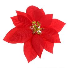 VIAN. RUŽA NA ŠTIPCI ČERVENÁ 19*16CM - Ks květ vánoční | FLORASYSTEM