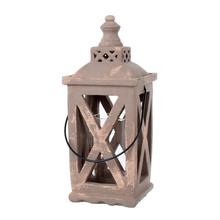 CEMENT DEKORACE Lampa M + SKLO BROWN 14x14xh35,5CM - lampáše | FLORASYSTEM