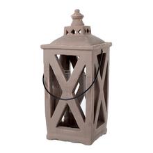 CEMENT DEKORACE lampy v + SKLO BROWN 17x17xh42 CM - lampáše betónové | FLORASYSTEM