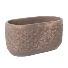 OBAL CEMENT BROWN 25.5*14*H13cm - FLORASYSTEM