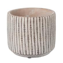 OBAL CEMENT ANTIQUE LT. BROWN D16*H13.5cm - FLORASYSTEM
