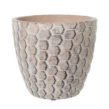 OBAL CEMENT ANTIQUE LT. BROWN D15.5*H14cm - FLORASYSTEM