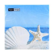 195097 SERVÍTKY SHELLS BY THE SEA 33x33cm - ubrousky | FLORASYSTEM