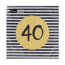 201318 SERVÍTKY 40TH BIRTHDAY 33x33cm - ubrousky | FLORASYSTEM
