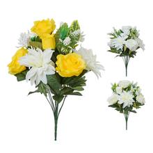 KYTICA RUŽA DAHLIA 3F 56cm - Kytice mix celorok | FLORASYSTEM