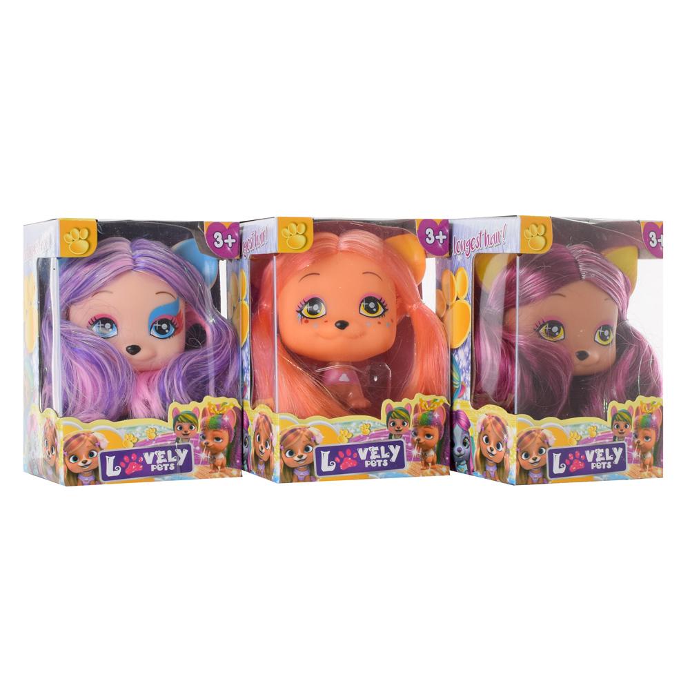 Psa s vlasy v různých barvách, 10 cm.