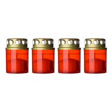 Náhrobné sviečky v plastovom kahanči, 4x35GR.