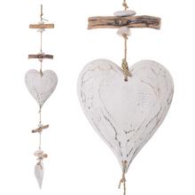 GIRLANDA SRDIEČKA DREVO BIELE 72x15x3CM - Srdíčka | FLORASYSTEM