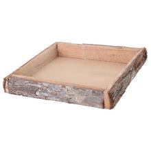 TÁCKA DREVO NATUR 25x25x4CM - FLORASYSTEM