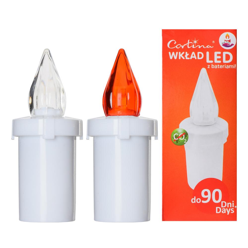 Hrobové LED světlo s dvěma barvami plamene.