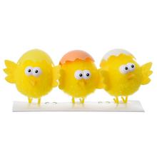 KURIATKA ŽLTÉ S FAREB ŠKRUPINKOU 14*12CM S/3 - Kuřátka | FLORASYSTEM