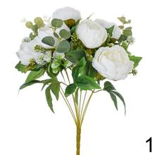 Kytica pivoniek s drobnými kvetmi a zeleňou, 45 cm.