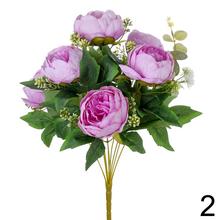 Kytica pivoniek s drobnými kvetmi a zeleňou, 45 cm.