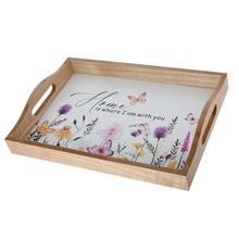 428FL/S TÁCKA VEĽKÁ S KVETIN. MOTÍVOM BIE/FIA/NAT DREVO 35*25*5,5CM - FLORASYSTEM