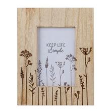 RÁMIK KVETINOVÝ MOTÍV NAT DREVO 18*23*1CM - FLORASYSTEM