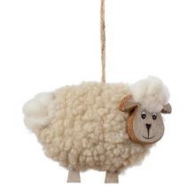 ZÁVES OVEČKA BÉŽ KOŽÚŠOK BIE/HN DREVO 12*3,5*18CM - Ovečky | FLORASYSTEM
