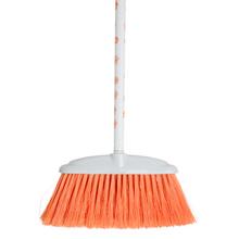 Metla a násada 12cm PRIMAVERA s dlhými štetinami v žltej a oranžovej farbe.