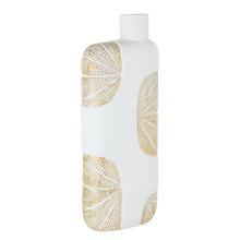 SUPER CENA VÁZA DECO BIELA VZOR MUŠLA 20X10X51CM - FLORASYSTEM