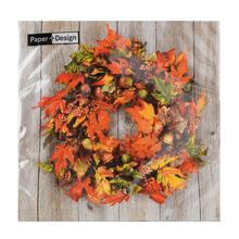 196079 SERVÍTKY 33x33CM LEAF WREATH - FLORASYSTEM