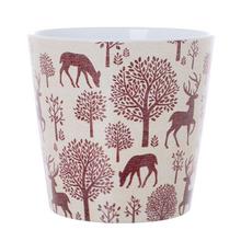 SUPER CENA 66551 OBAL WOODLAND RED 778/16 - Květináč, obal keramický | FLORASYSTEM