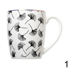 Porcelánová šálka s ginkom, 320ml, čierna a biela varianta.