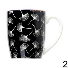 Porcelánová šálka s ginkom, 320ml, čierna a biela varianta.