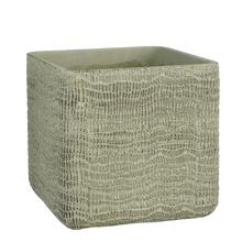 SUPER CENA OBAL Siri štvorcový l. zelená - l19,5xw19,5xh18,5cm - Cement | FLORASYSTEM