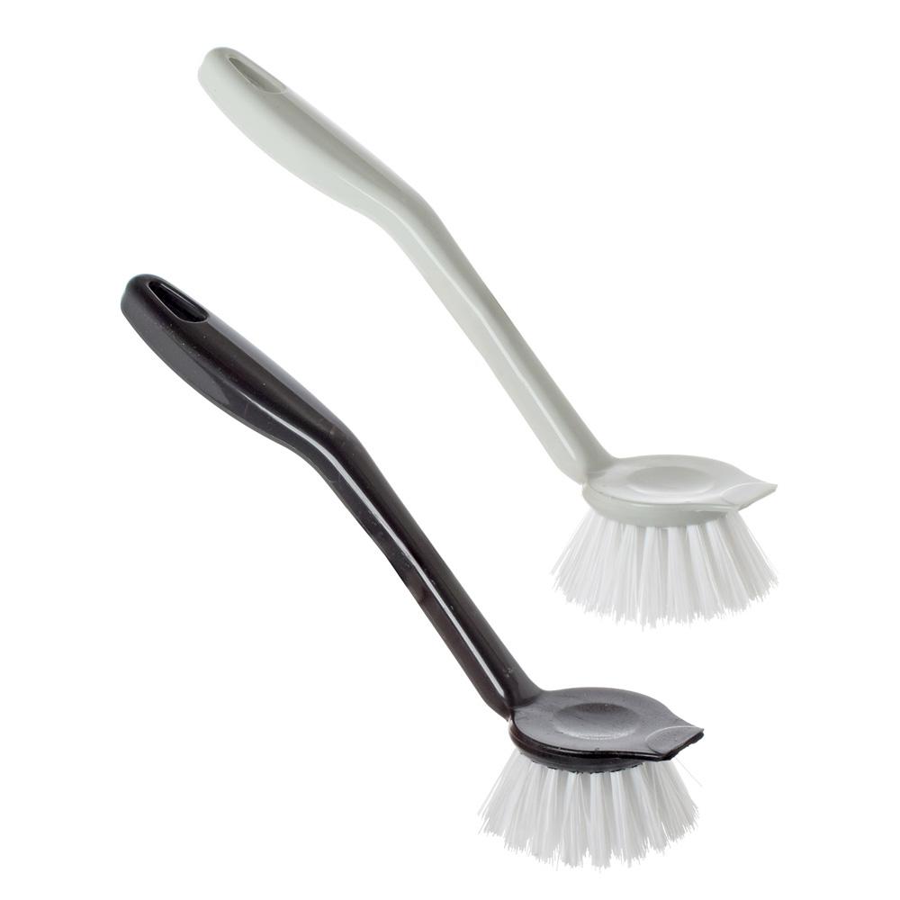 Houbka na nádobí s rukojetí, 21 cm, plastová