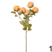 Umelé kvety - Ruža kusovka KS RUŽE 6F 43CM