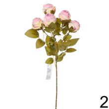 Umelé kvety - Ruža kusovka KS RUŽE 6F 43CM