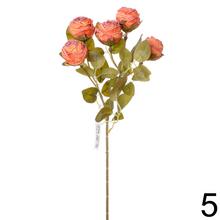 Umelé kvety - Ruža kusovka KS RUŽE 6F 43CM