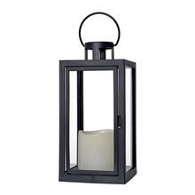 LED LUCERNA SO SVIEČKOU ČIERNA 6/23/YZE - Hřbitovní svíčka dioda | FLORASYSTEM