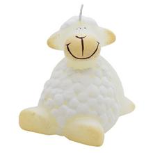 Figurka beránka sedícímu BÍLÝ 7cm - FLORASYSTEM