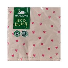 249A33-3 SERVÍTKY 33x33CM SRDCIA RUŽOVÉ - FLORASYSTEM