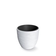 DBFU300 OBAL+VKLAD FURU BIELY 30X30XV28CM - Okrúhly nízky s vkladom | FLORASYSTEM