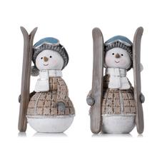 SNEHULIAK LYŽIARS. VÝBAVA BÉŽ/MOD/SIV MIX/2 POLY 7*6,5*14CM - Keramika 10- 25cm | FLORASYSTEM